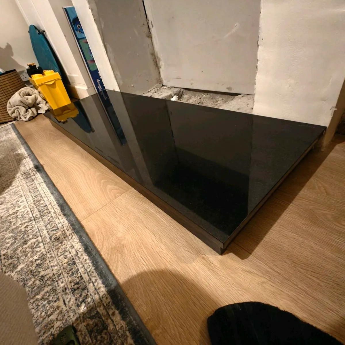 Black granite hearth - Image 1