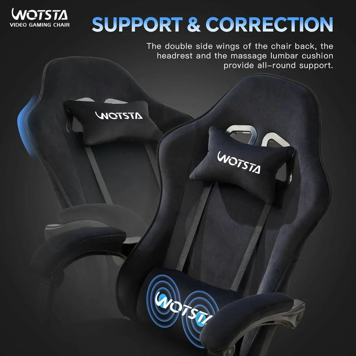 Gaming Chair for Adults, Ergonomic Lumbar Support - Image 2