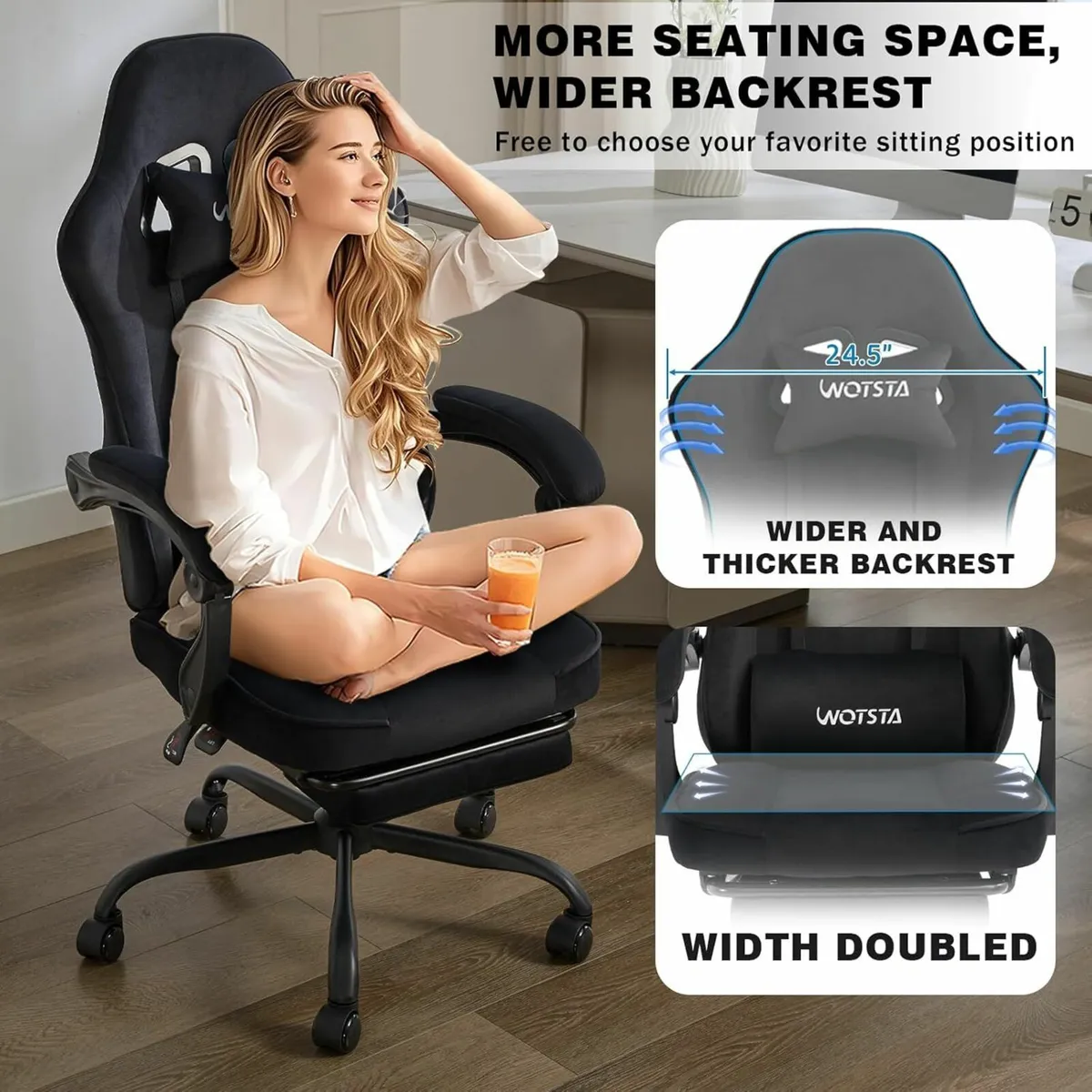 Gaming Chair for Adults, Ergonomic Lumbar Support - Image 4