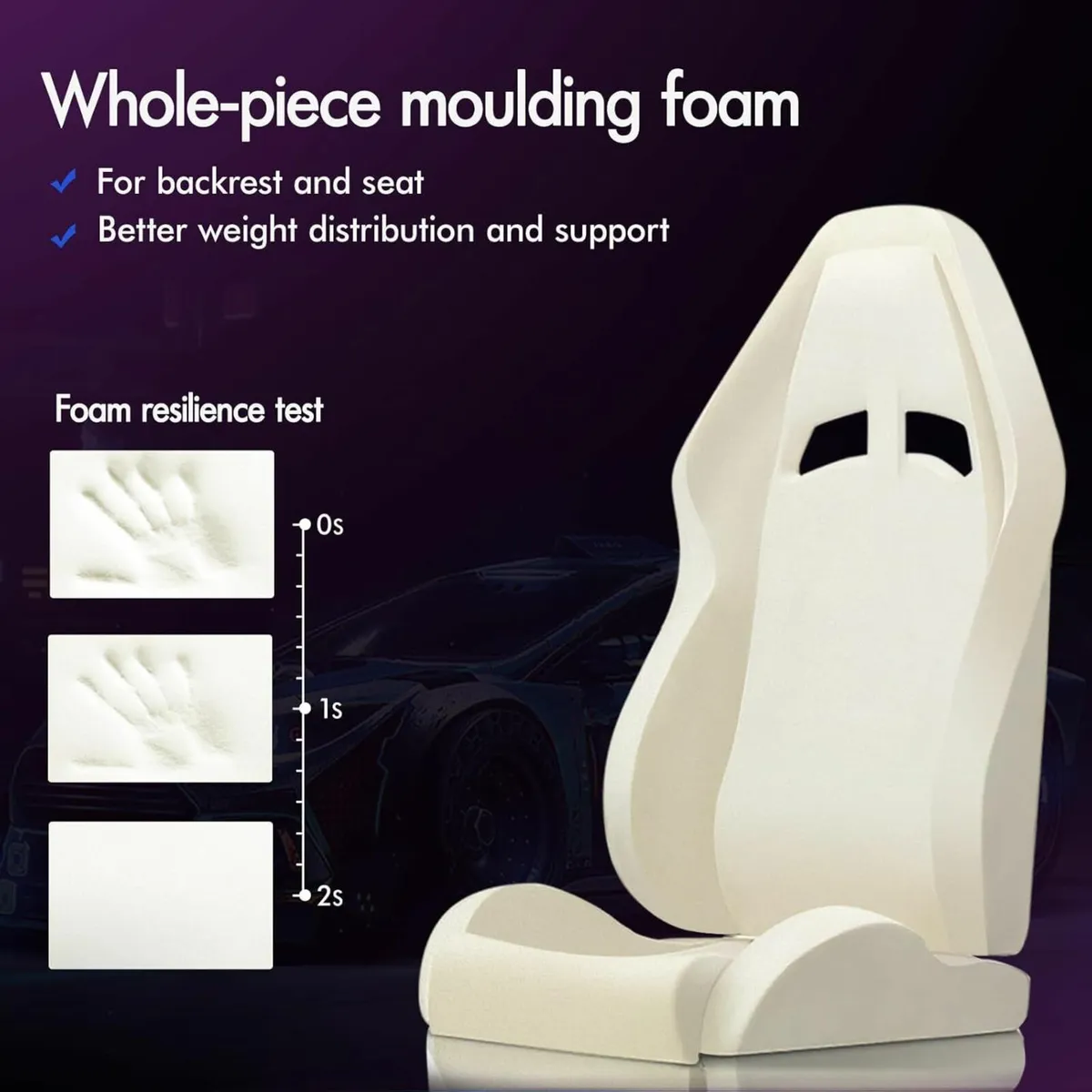 Gaming Chair Ergonomic Computer Desk Office Blue - Image 3