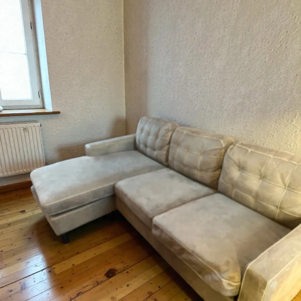 Grey corner sofa L shaped delivery available - Image 4