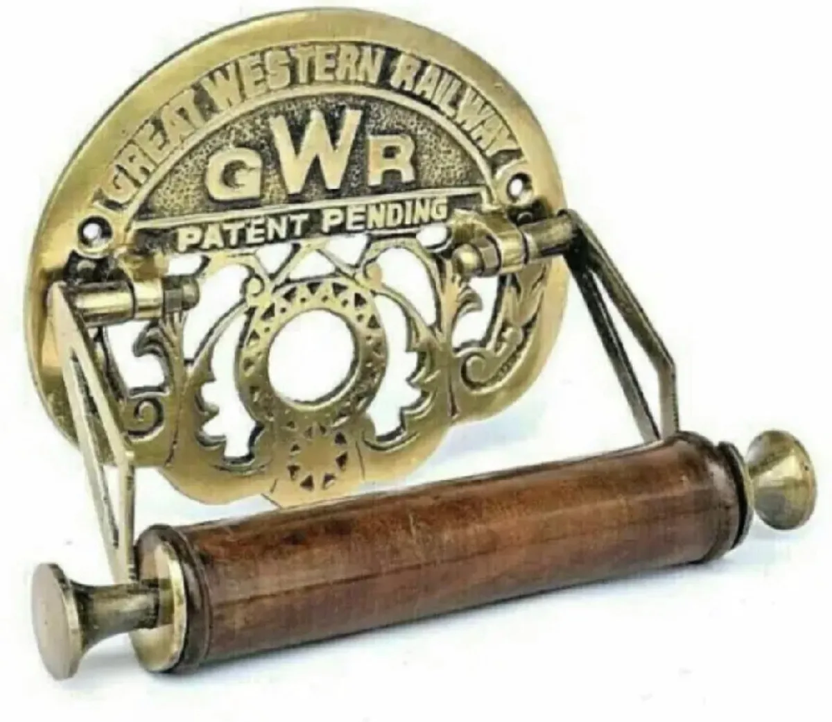 Solid Brass Retro Style Toilet Roll Holder NEW - Image 2