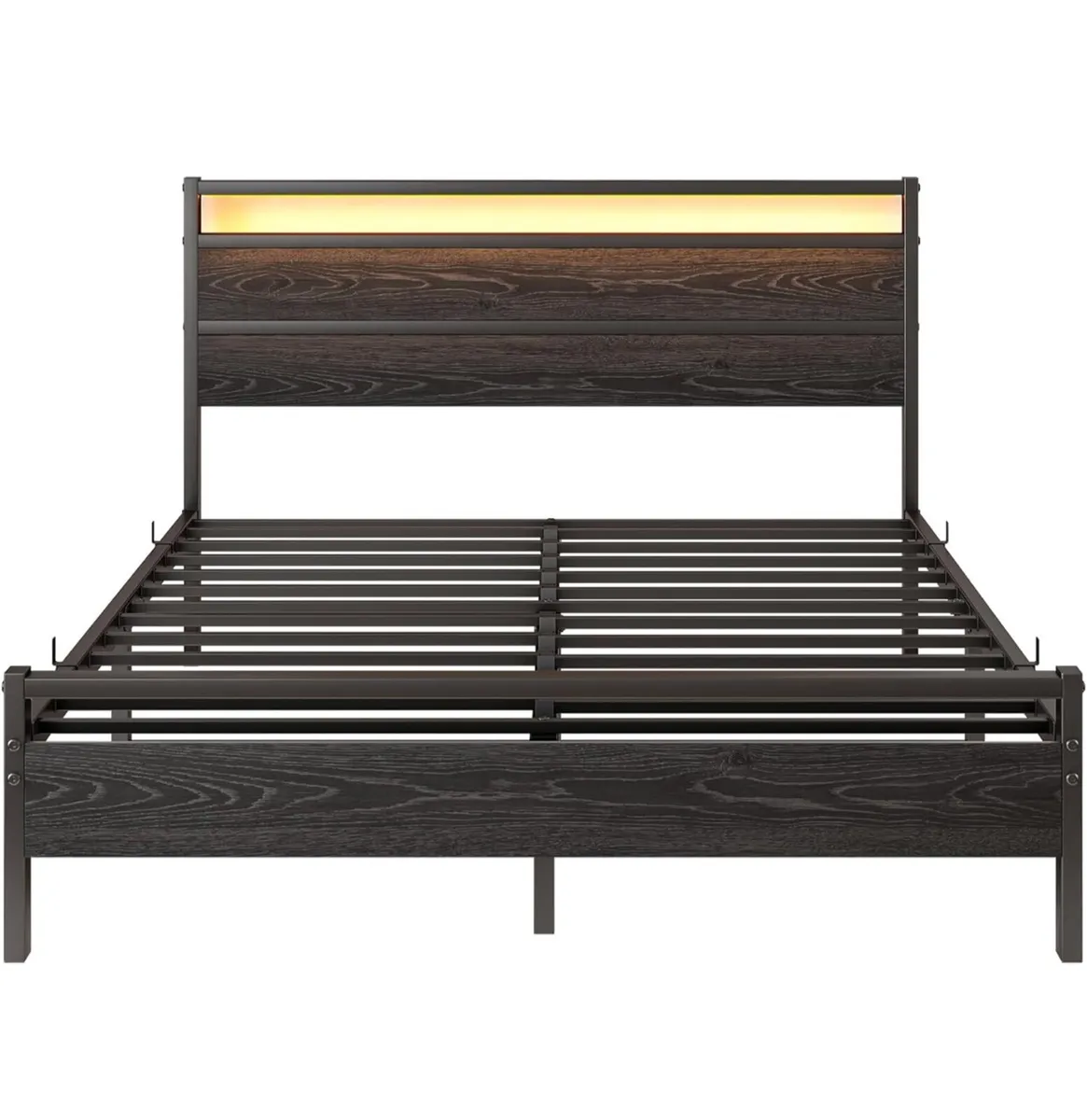 King Size Bed Frame with Headboard & LED Lights - Image 2