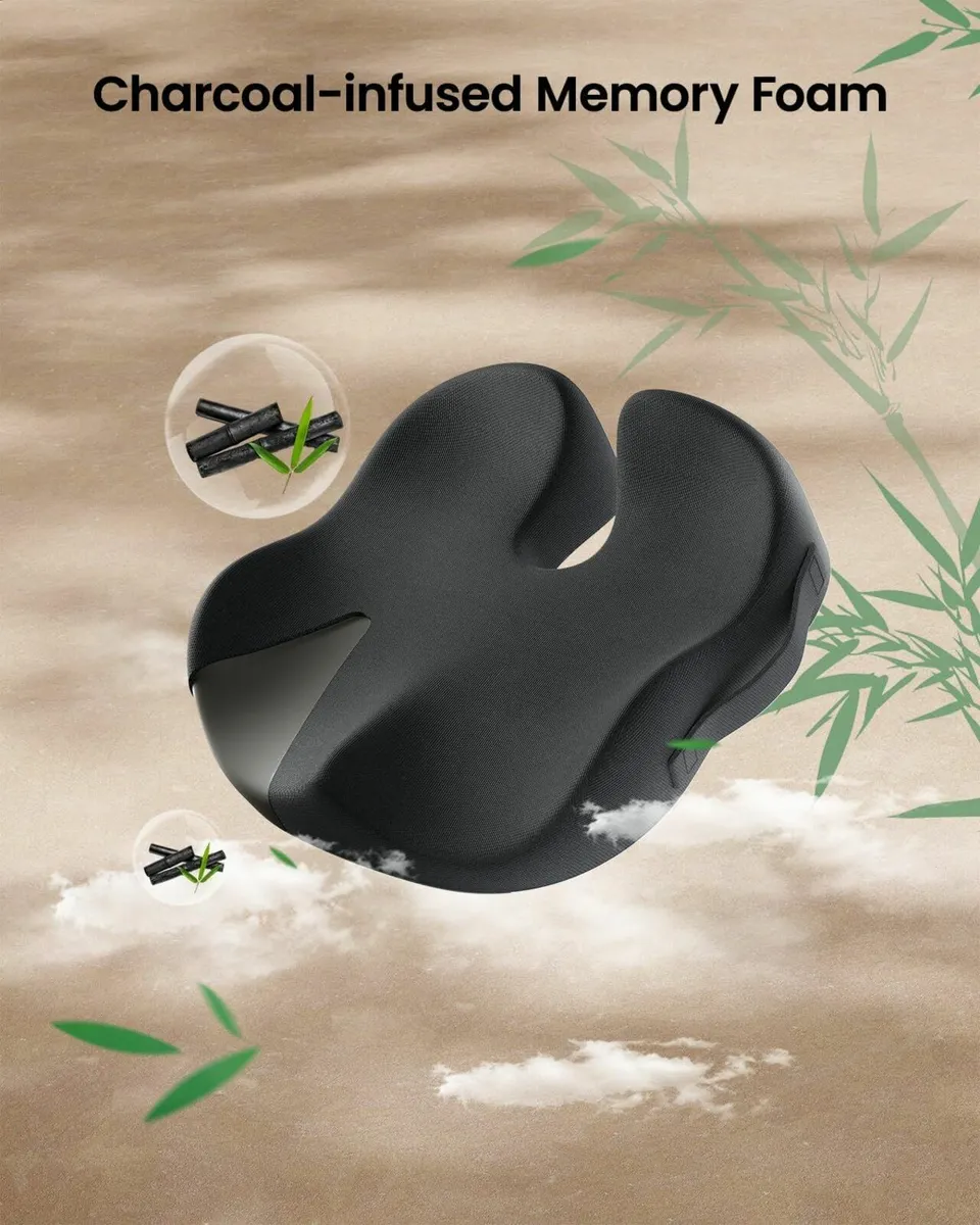 Office Desk Chair Cushion, Ergonomic Memory Foam - Image 2