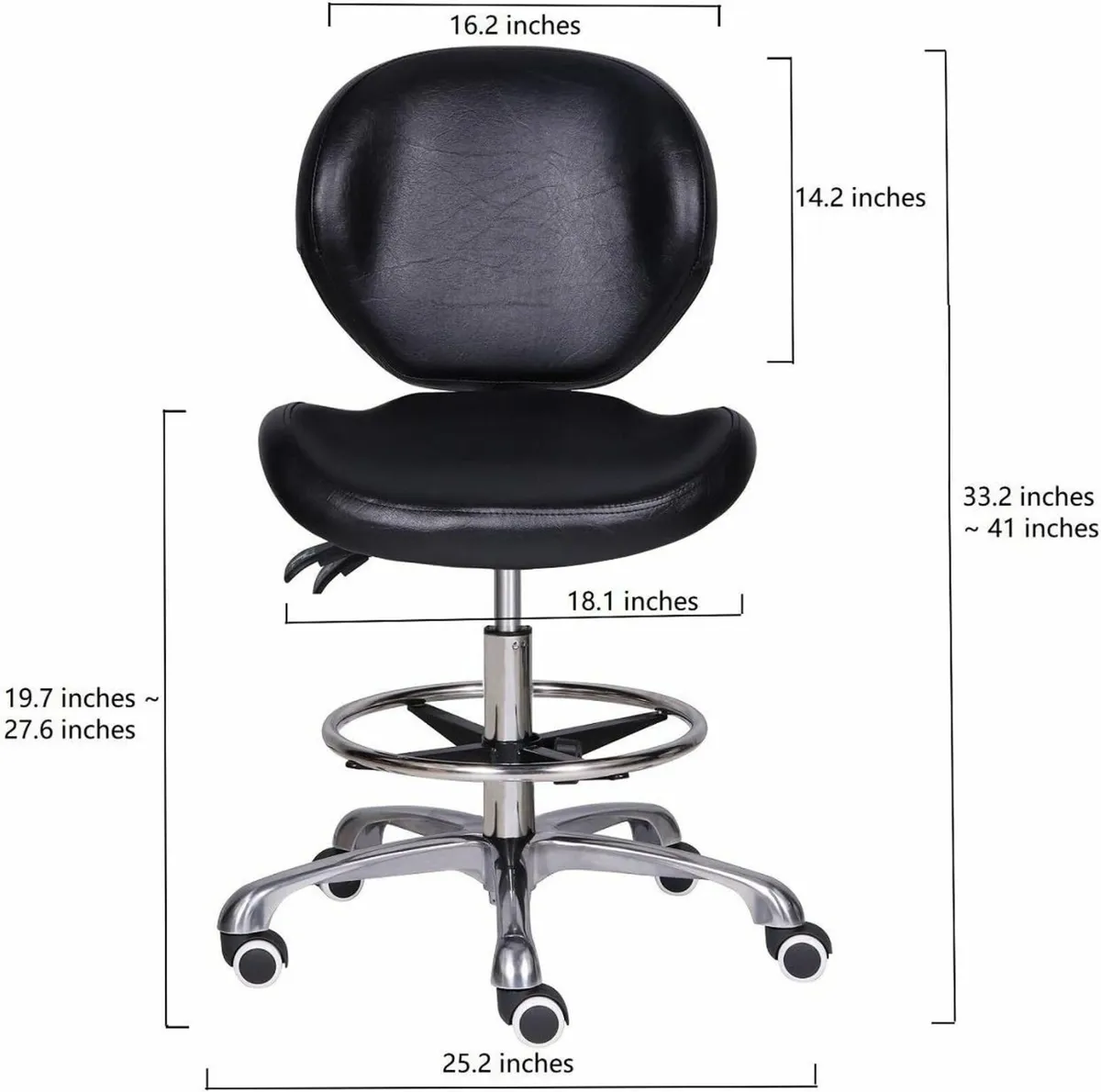 Adjustable Stools Chair Backrest Foot Rest - Image 4