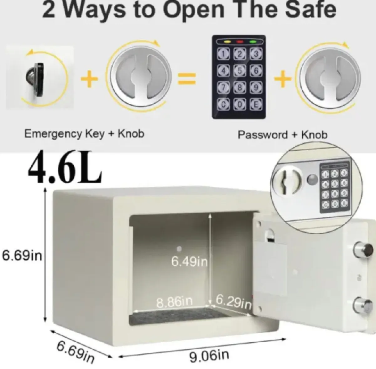 NEW Compact Digital Steel Safe Home Security - Image 1
