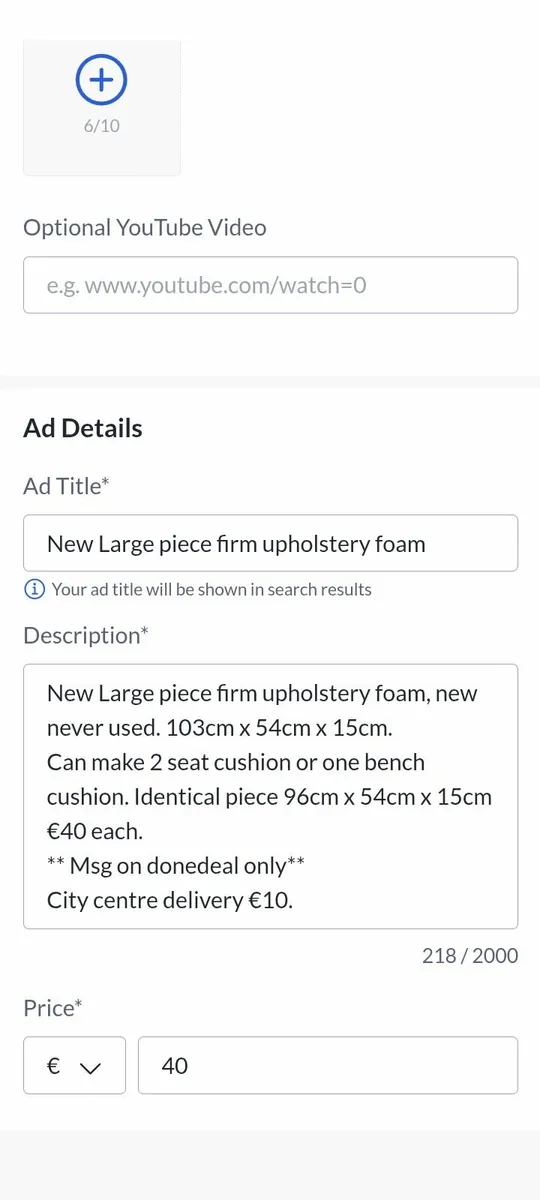 New large piece firm upholstery foam - Image 4