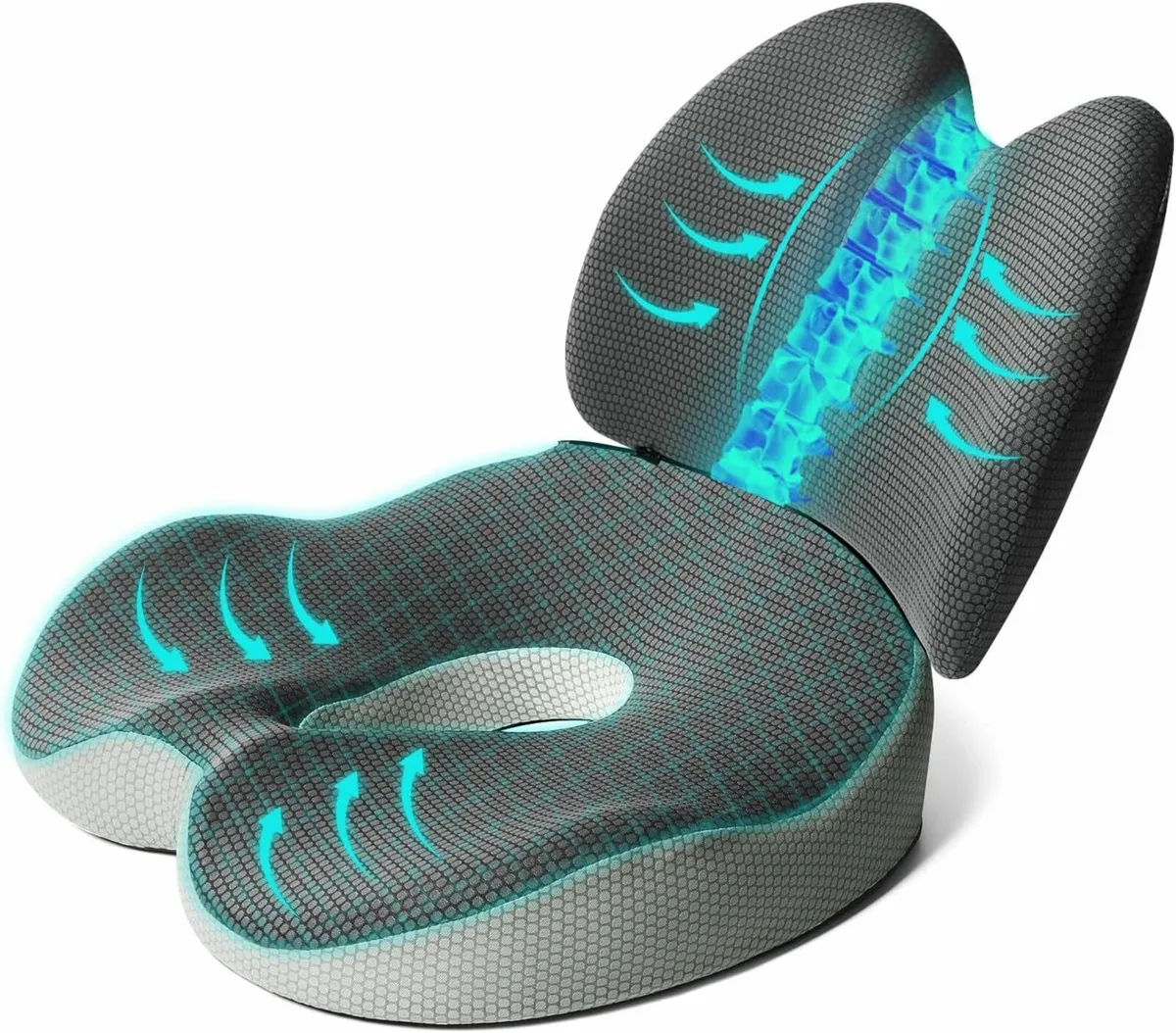 2 in 1 Seat Cushion Lumbar Support, Large Size - Image 1