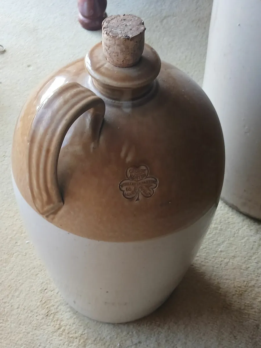 Small Stoneware Jug Flagon - Image 3