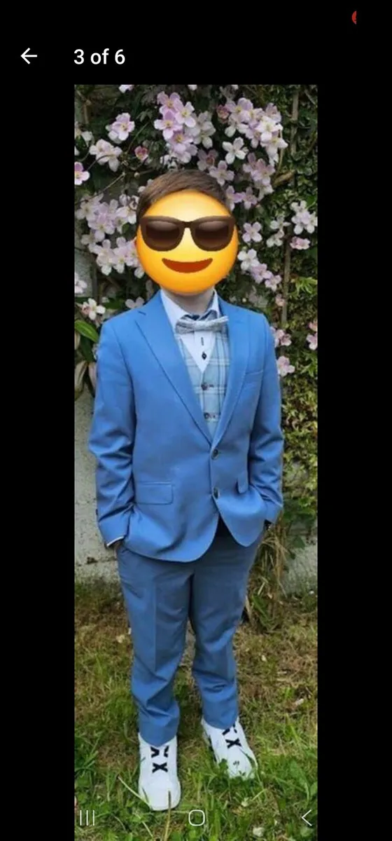 Boys Light Blue First Communion Suit - Image 2