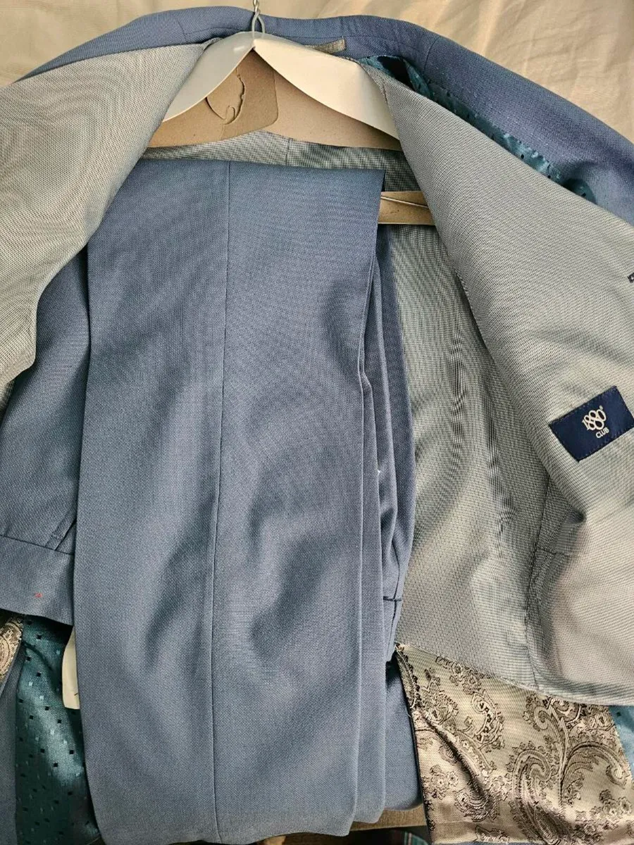 Boys Light Blue First Communion Suit - Image 4