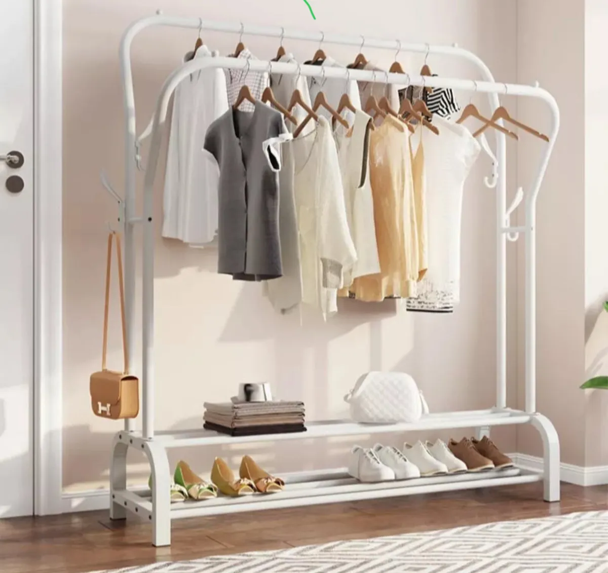 Metal Double Rail Clothes Garment Rack NEW - Image 2