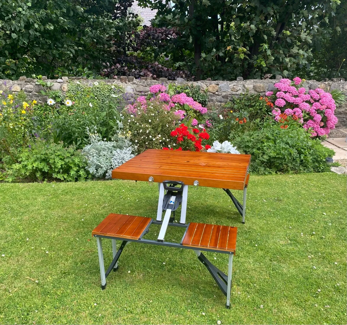 Portable Timber Picnic Table Unit - Image 1