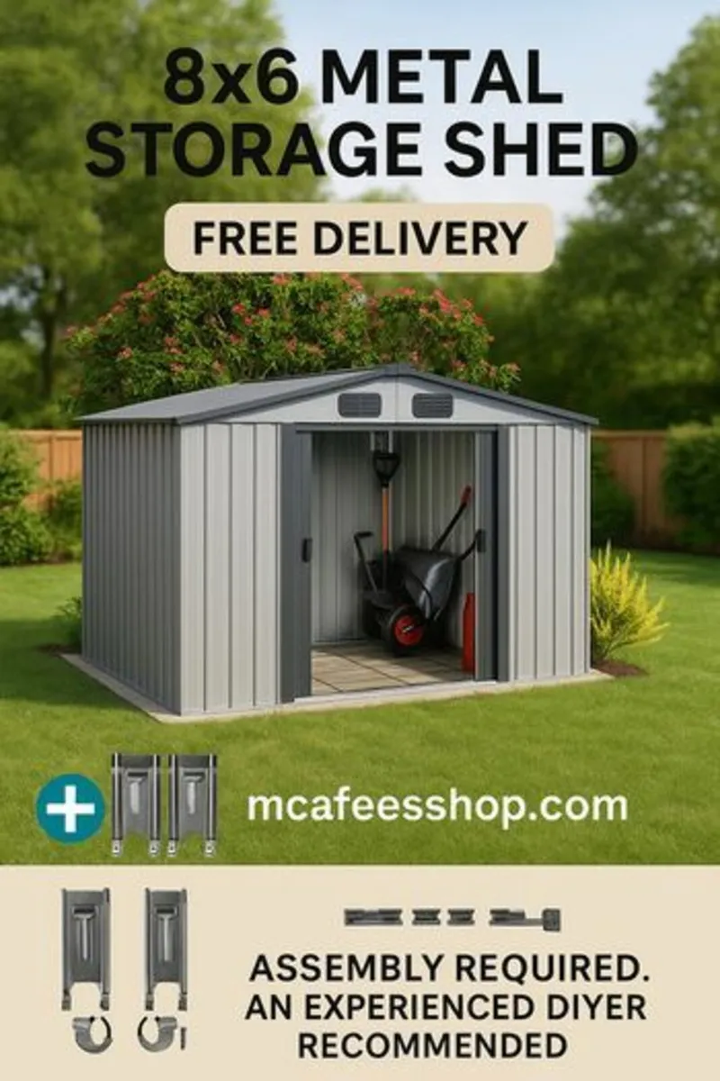 Metal Shed 8 ft 6 in x 6 ft 9 in x - Image 2
