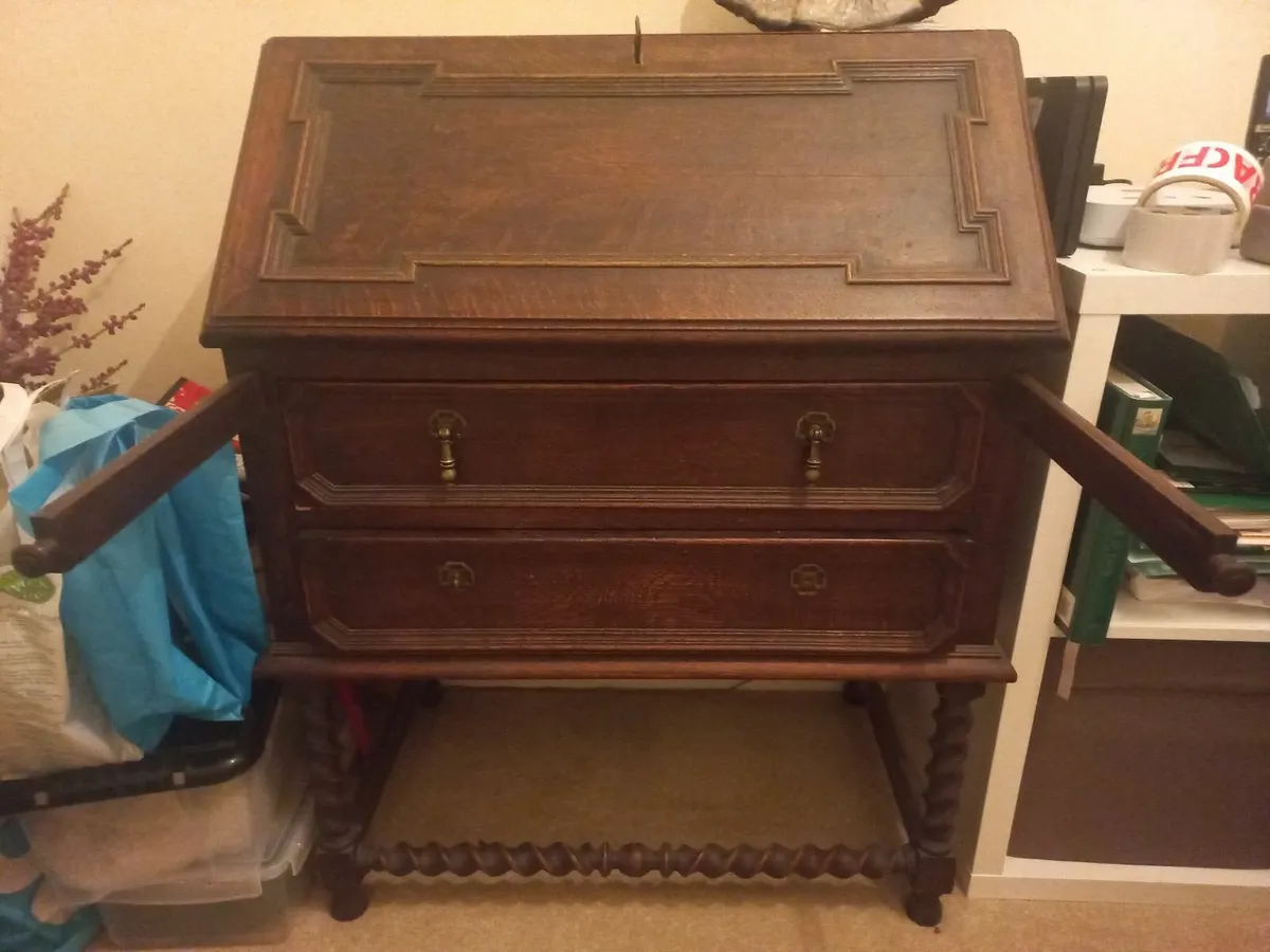Antique Oak Writing Bureau