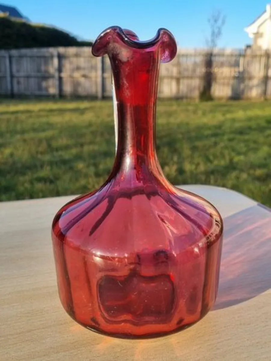 Vintage Ruby Glass Jug - Image 3