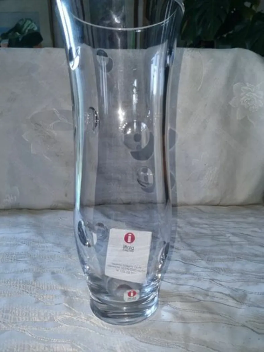 Scandinavian Art Glass Vase Iittala Finland - Image 1