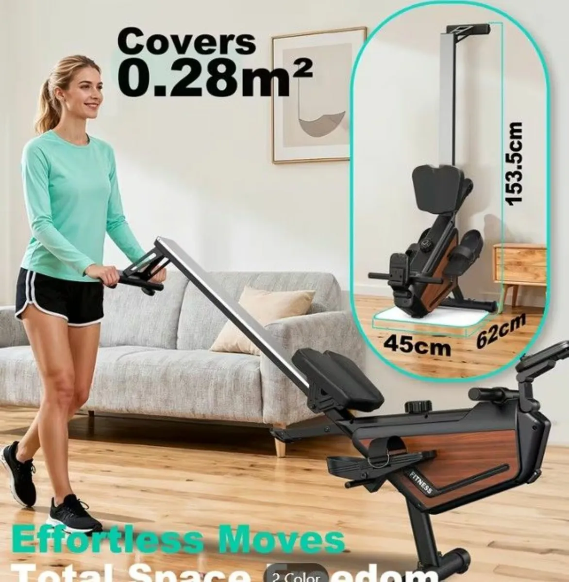 Rowing Machine Foldable Magnetic - Image 2