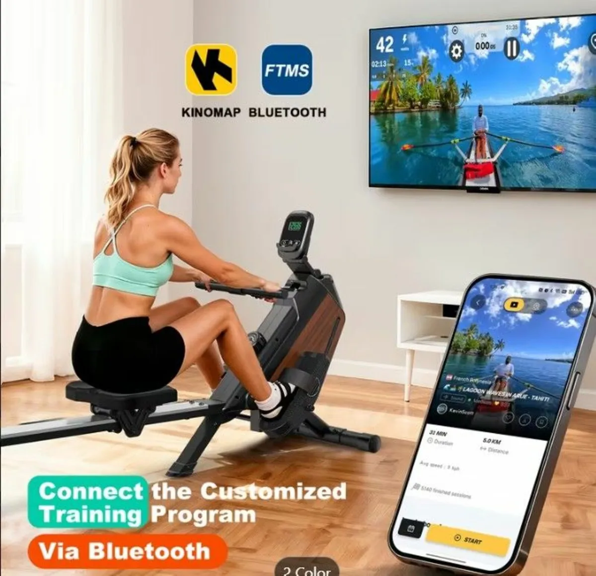 Rowing Machine Foldable Magnetic - Image 4