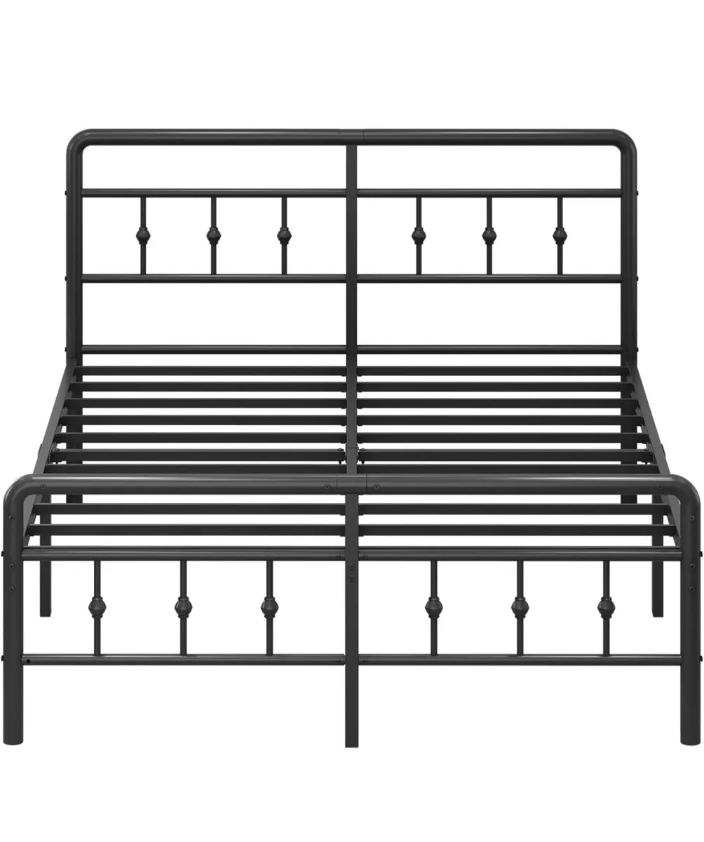 King Size Bed Frame with Victorian Headboard and F - Image 2