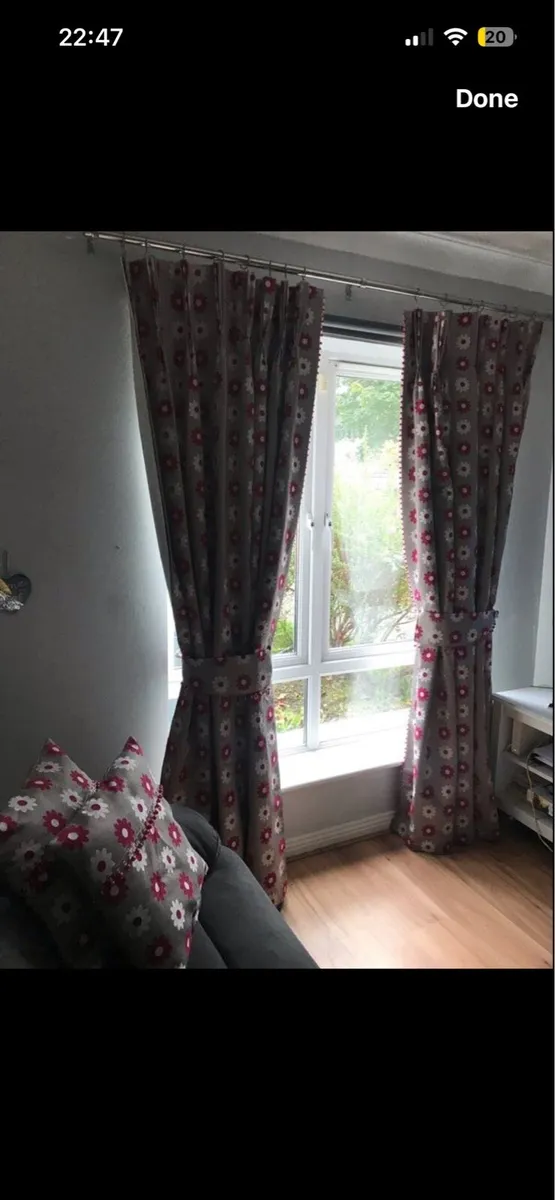 Blockout Curtains and matching cushions - Image 1