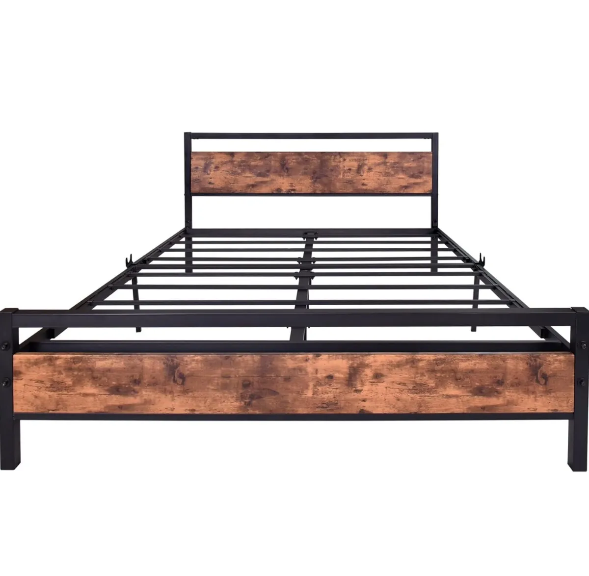 King Size Bed Frame with Wood Headboard,Heavy Duty - Image 2