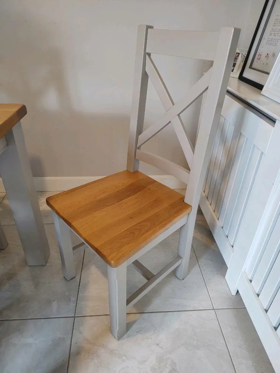 Dining Chairs - 2 EZ Living Furniture Oak Chairs - Image 1