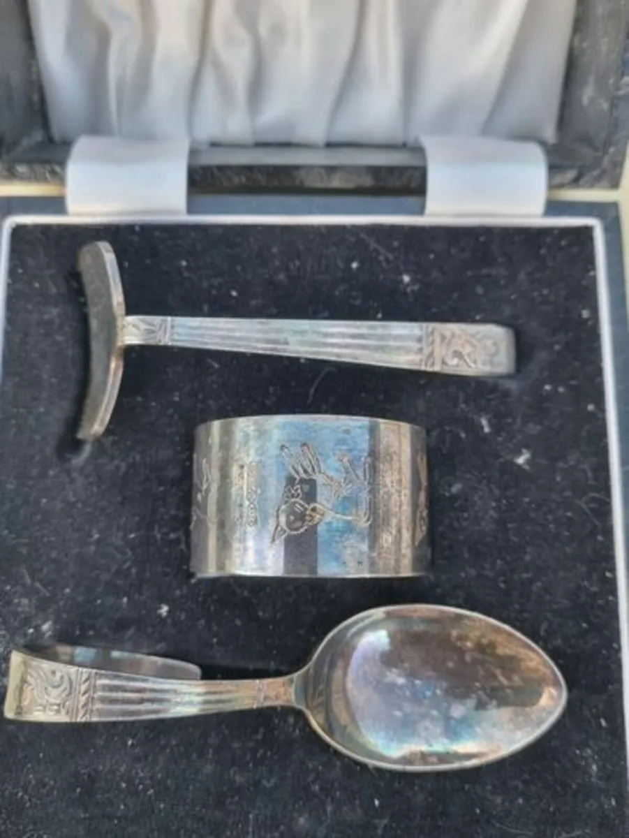 Vintage Silver Plated Christening set - Image 2