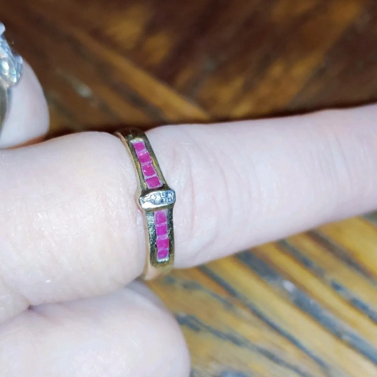 DIAMOND & RUBIES, 9CT White Gold New Eternity Ring - Image 3