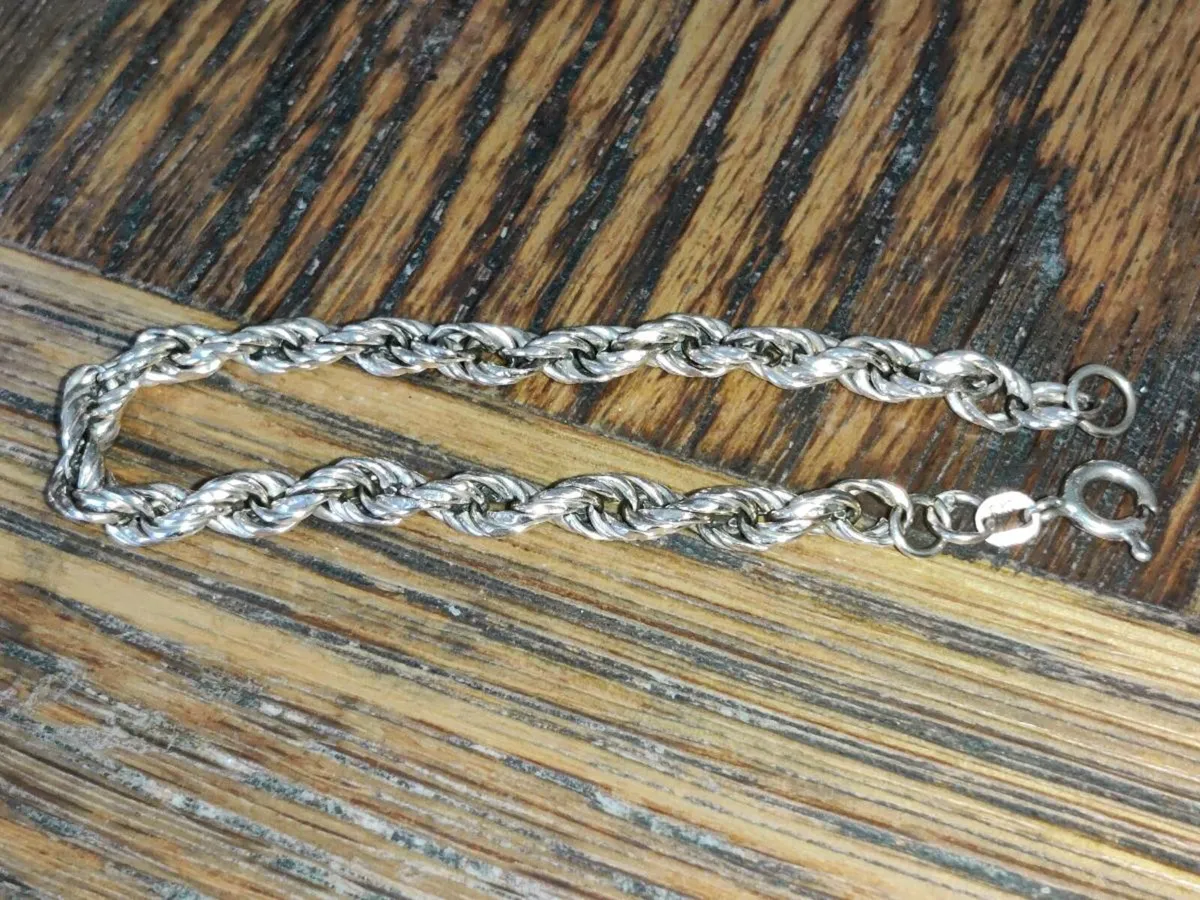 CHUNKY ROPE, OCT Gold 4.16 Gram 7"Long Bracelet ! - Image 2