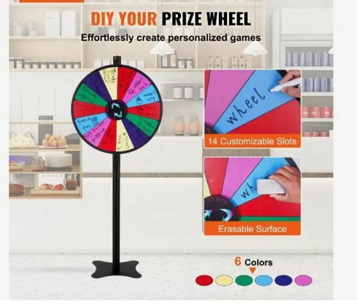 24 inch Spinning Prize Wheel - Image 2
