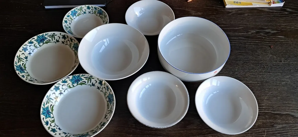 Ceramic cups, bowls, plates (Irish and Danish brnd - Image 3