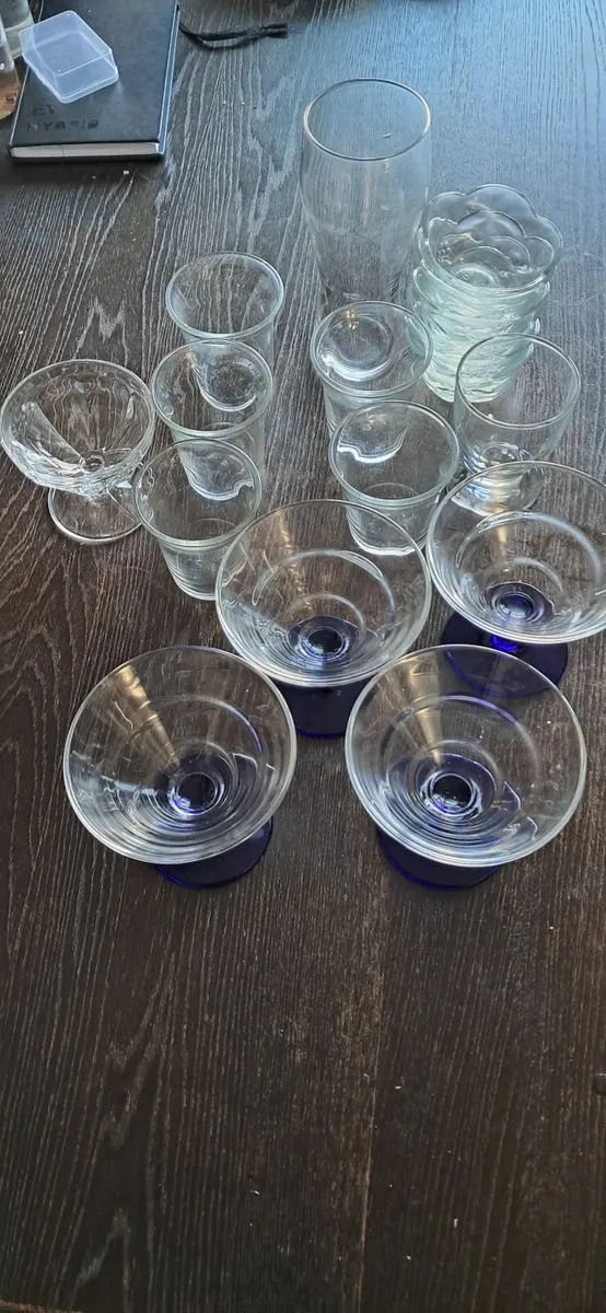 Glasses, Ice cream cups, glass bowls (Danish make) - Image 2