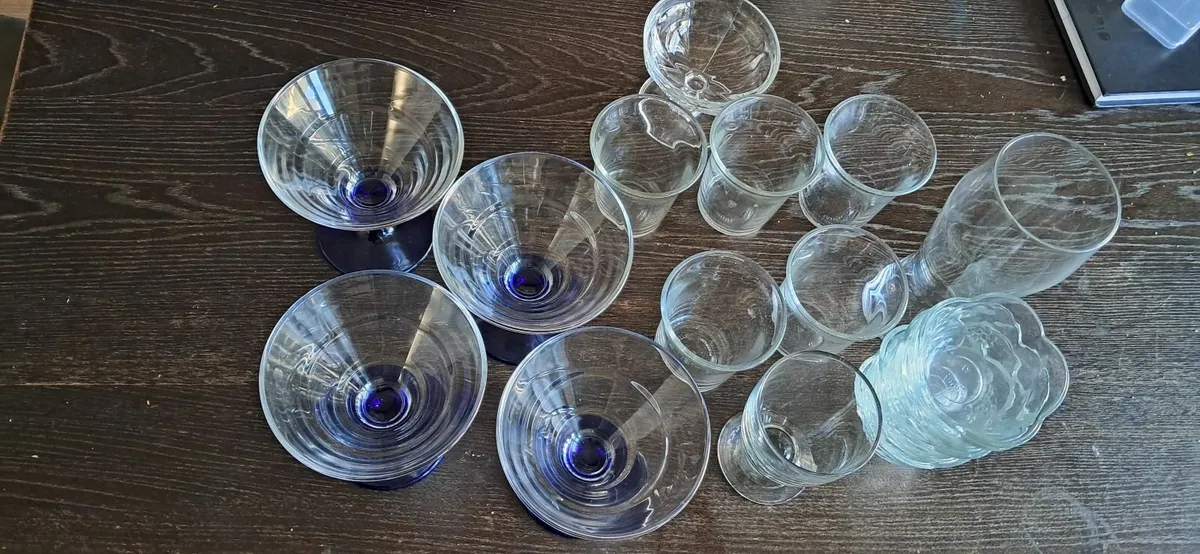 Glasses, Ice cream cups, glass bowls (Danish make) - Image 4
