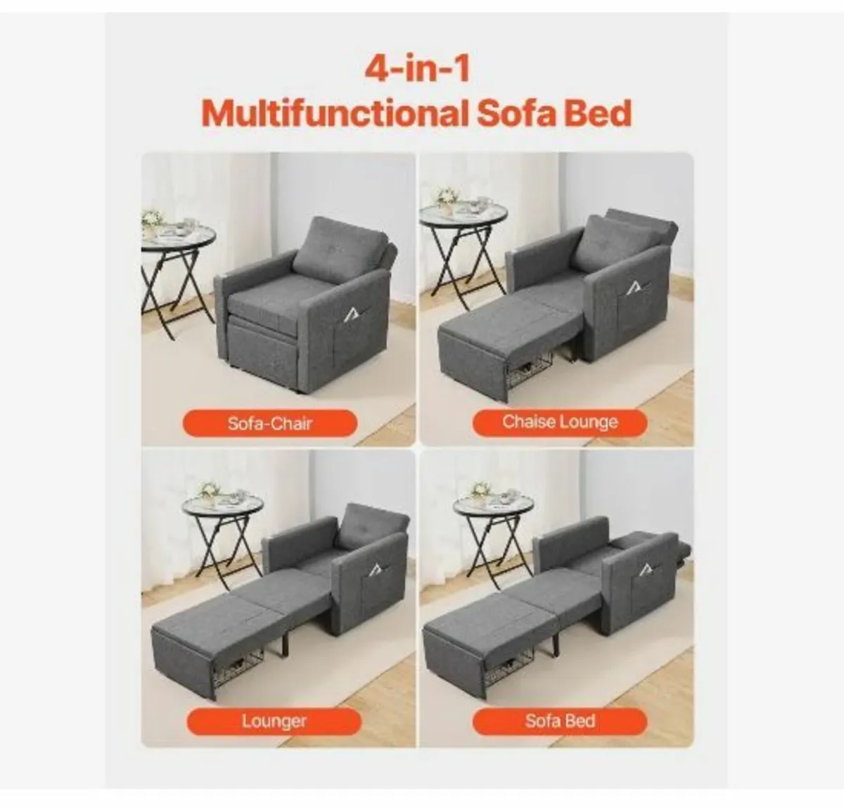 Sleeper Sofa Bed, Convertible Sleeper Bed - Image 4