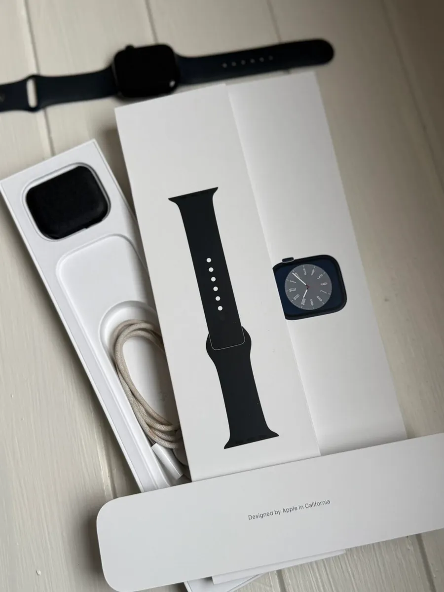 Apple Watch Series 8 45mm black watch - Image 1