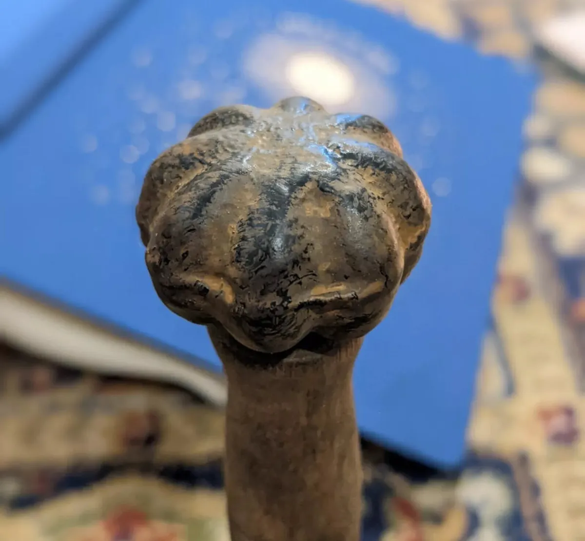 20cm Solid Cast Iron Wooden Handle Hand Bell - Image 3