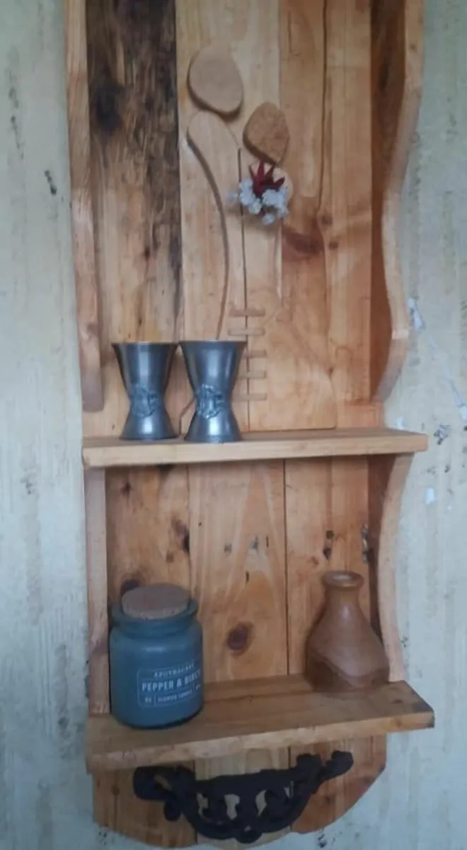 Rustic Driftwood Couple Floating Shelf Piece. - Image 1