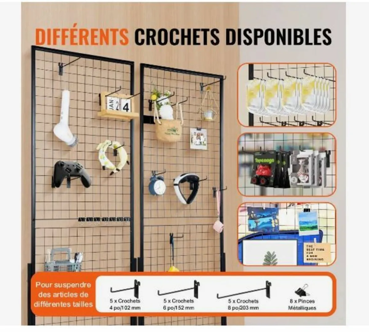 61 x170.7 cm Grid Wall Panels Tower - Image 4