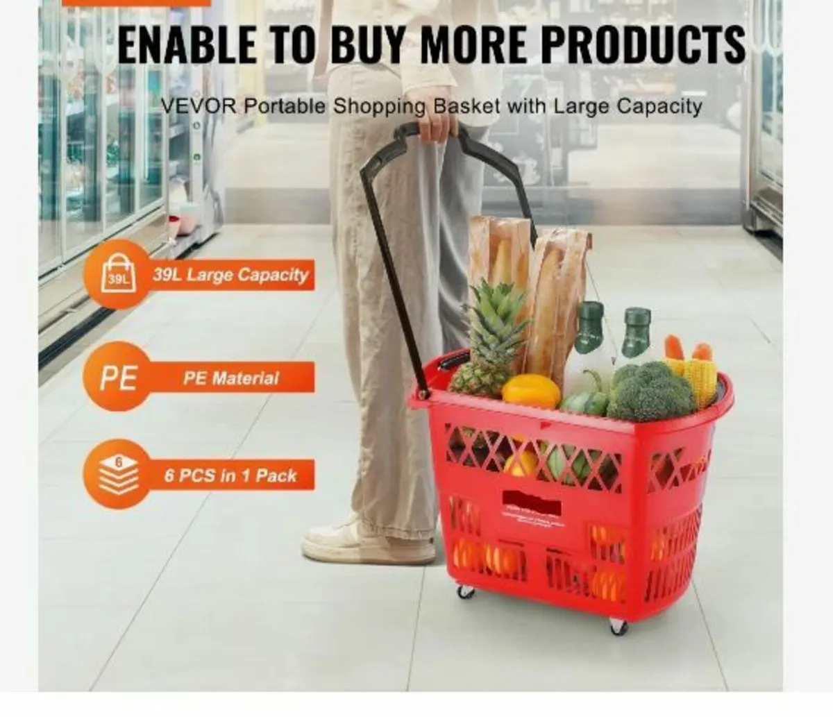 Shopping Baskets, 6PCS - Image 2