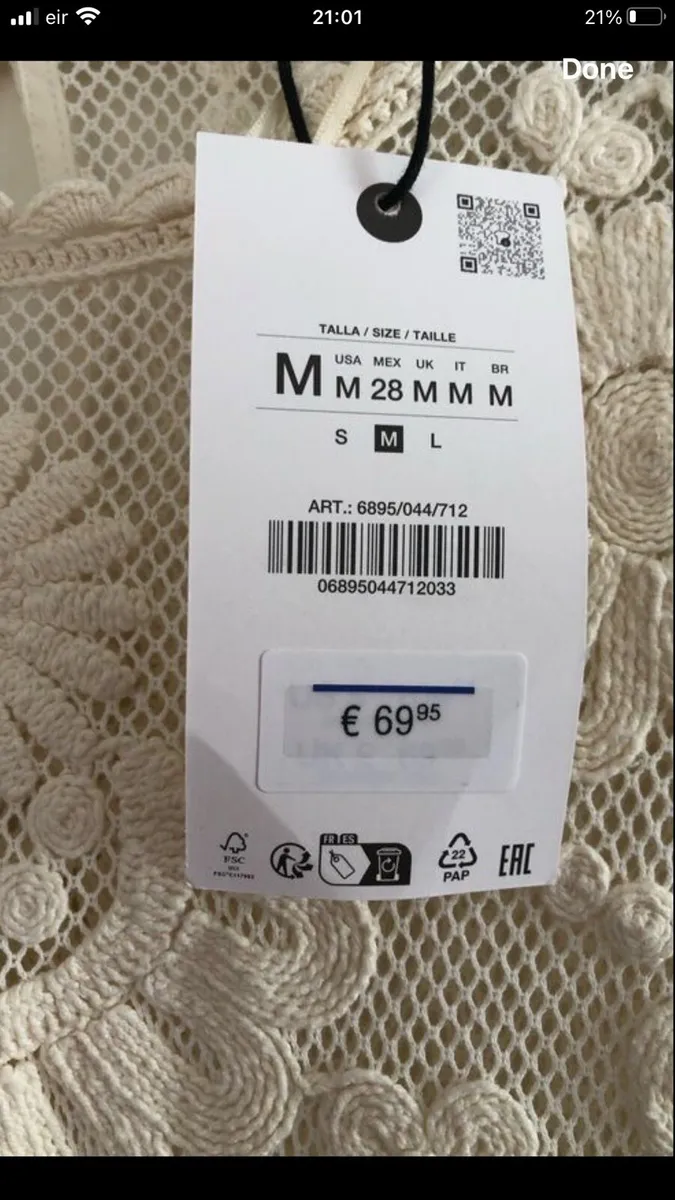 Ladies  BNWT Zara dress size M €30 - Image 3