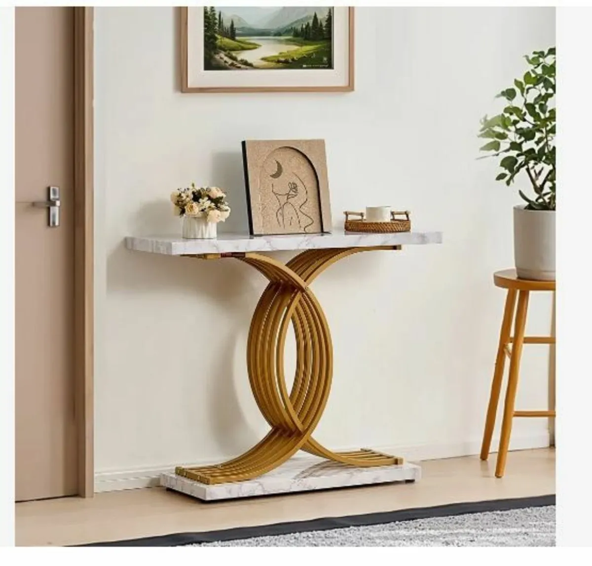 Narrow Console Sofa Table, 39.4 inches - Image 3
