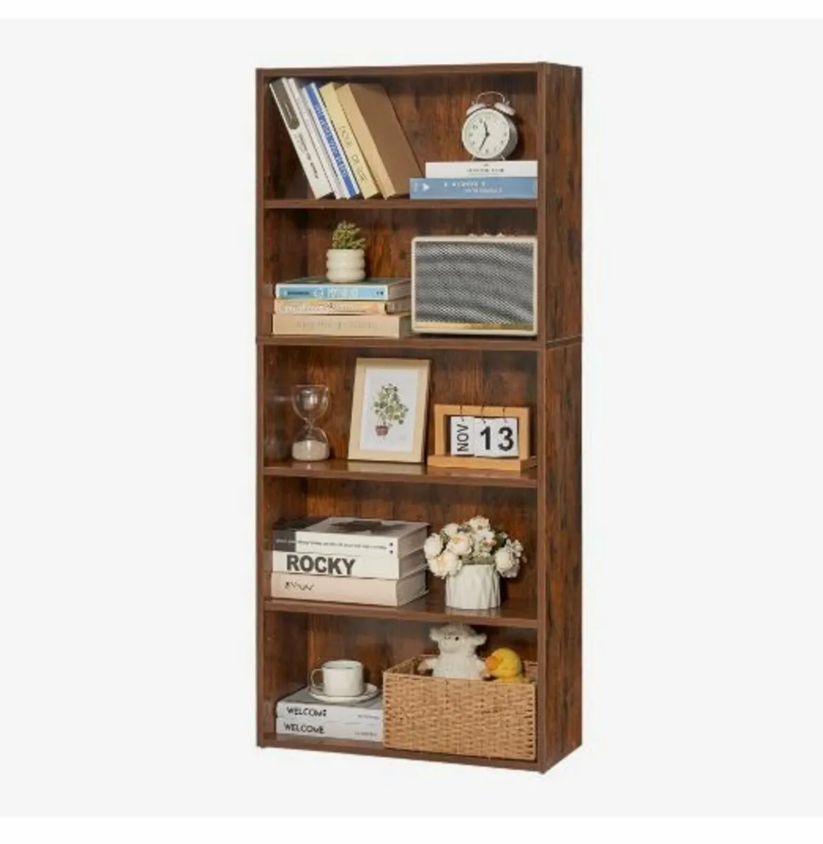 5 Tiers Narrow Bookshelf - Image 1