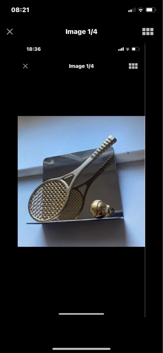 Tennis Desktop Letter/ Notepaper Holder - Image 1