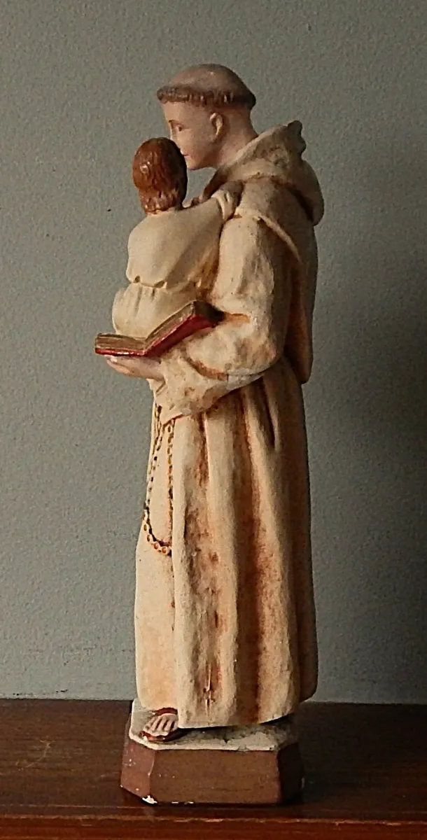 Vintage Statue of Saint Anthony of Padua - Image 3