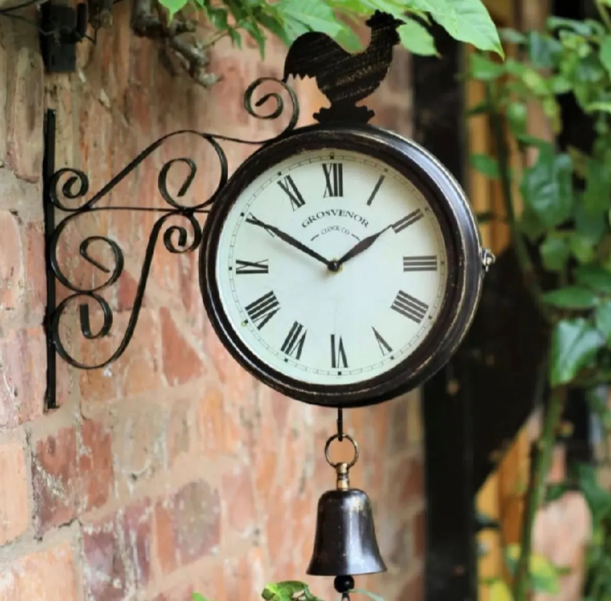 Outdoor Garden Wall Clock Double Sided - Image 1