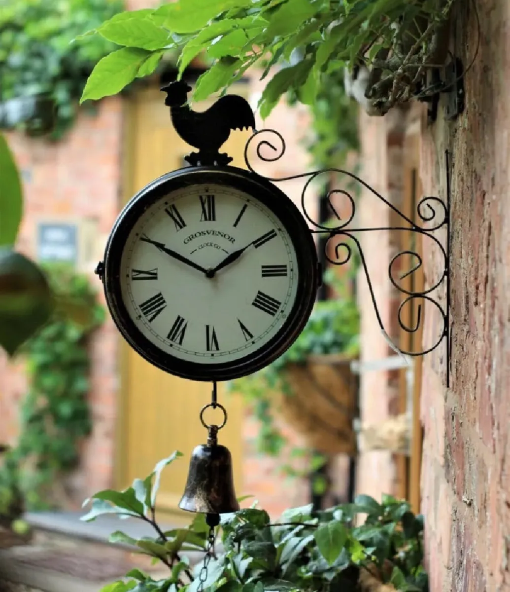 Outdoor Garden Wall Clock Double Sided - Image 2