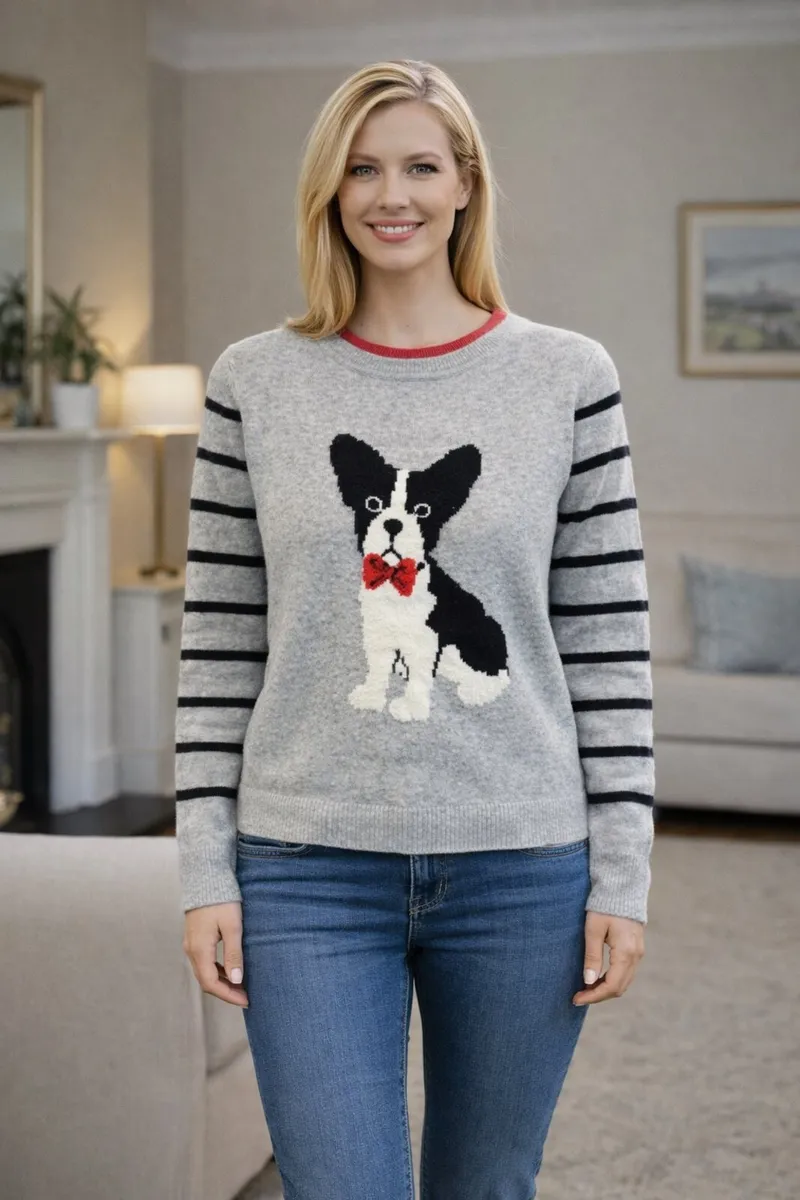 Ladies Doggy Jumper: Size 8 - Image 1
