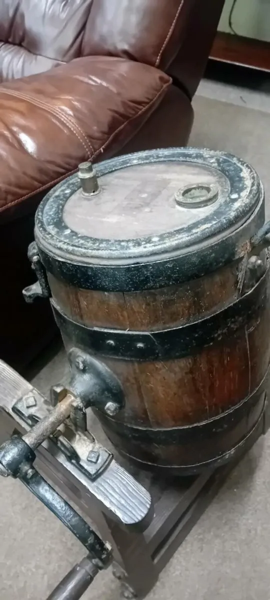 Antiue Oak Butter Churn - Image 2