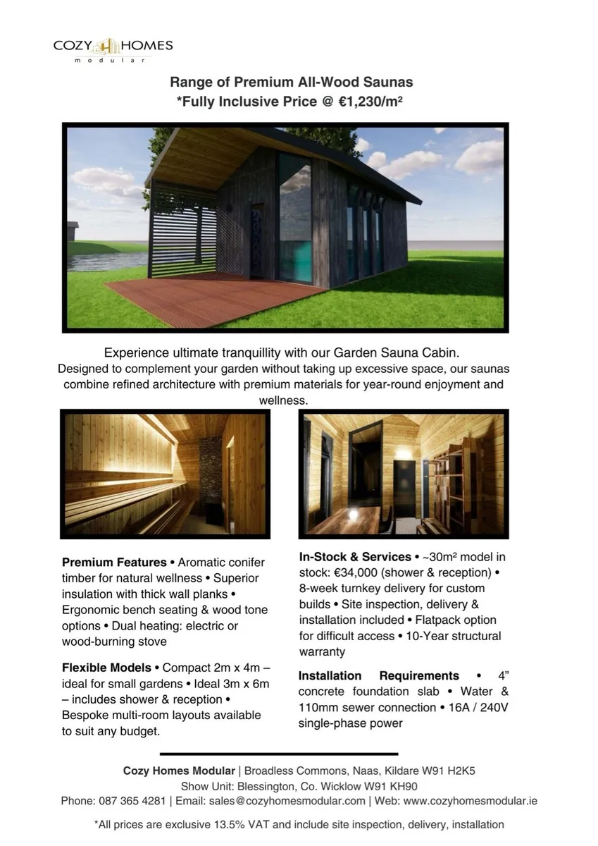 Delux Sauna & Garden Room - Image 1